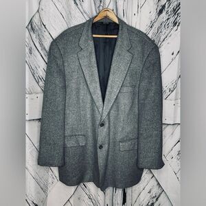 Bill Blass 100% Camel Hair Blazer Gray 50R